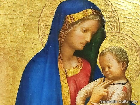 Masaccio, Madonna col Bambino, detta 'del solletico', Firenze, Gallerie degli Uffizi, particolare