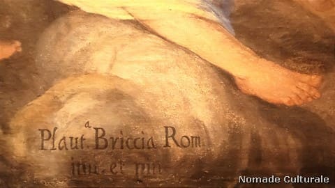 Plautilla Bricci (Roma 1616 - post 1690) Un angelo offre il Sacro Cuore di Gesù all’Eterno Padre (particolare), 1669-1674 circa tempera su tela, 166 x 364 cm Musei Vaticani